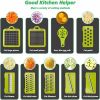 RAINBEAN Vegetable Chopper, 14 in 1 Mandoline Slicer Multi-Function Kitchen, 7 Replaceable Stainless Steel Vegetable Cutter with Egg Separator Hand Gu