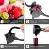 Manual Citrus Juicer, Hand Press Lemon Squeezer, Heavy Duty Juice Metal Aluminum Alloy Squeezer for Lime Orange Apple Fruit (Black)