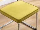 iMenting Velvet Dining Chairs, Mid Century Modern Chairs with Rattan Backrest Upholstered Comfy Side Chair for Home Kitchen Dining Room, Set of 2 Avoc