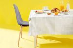 Fabric Chair Set of 4 Kitchen Chairs Dining Chairs Living Room Chairs with Metal Legs Multicolor