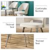 Modern Dining Chairs,Linen Accent Chair, Living Room Leisure Chairs, Upholstered Side Chair with Metal Legs for Dining Room Kitchen Vanity Patio Club