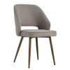 Modern Dining Chairs,Linen Accent Chair, Living Room Leisure Chairs, Upholstered Side Chair with Metal Legs for Dining Room Kitchen Vanity Patio Club