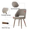 Modern Dining Chairs,Linen Accent Chair, Living Room Leisure Chairs, Upholstered Side Chair with Metal Legs for Dining Room Kitchen Vanity Patio Club