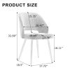 Modern Dining Chairs,Linen Accent Chair, Living Room Leisure Chairs, Upholstered Side Chair with Metal Legs for Dining Room Kitchen Vanity Patio Club