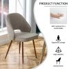 Modern Dining Chairs,Linen Accent Chair, Living Room Leisure Chairs, Upholstered Side Chair with Metal Legs for Dining Room Kitchen Vanity Patio Club