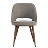 Modern Dining Chairs,Linen Accent Chair, Living Room Leisure Chairs, Upholstered Side Chair with Metal Legs for Dining Room Kitchen Vanity Patio Club