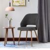Modern Dining Chairs,Linen Accent Chair, Living Room Leisure Chairs, Upholstered Side Chair with Metal Legs for Dining Room Kitchen Vanity Patio Club