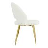 Modern Dining Chairs,Linen Accent Chair, Living Room Leisure Chairs, Upholstered Side Chair with Metal Legs for Dining Room Kitchen Vanity Patio Club