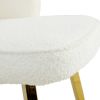 Modern Dining Chairs,Linen Accent Chair, Living Room Leisure Chairs, Upholstered Side Chair with Metal Legs for Dining Room Kitchen Vanity Patio Club