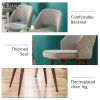 Modern Dining Chairs,Linen Accent Chair, Living Room Leisure Chairs, Upholstered Side Chair with Metal Legs for Dining Room Kitchen Vanity Patio Club