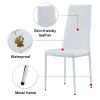 Grid Shaped Armless High Back Dining Chair, 4-piece set, Office Chair. Applicable to DiningRoom, Living Room, Kitchen and Office. Chair and Electropla