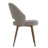 Modern Dining Chairs,Linen Accent Chair, Living Room Leisure Chairs, Upholstered Side Chair with Metal Legs for Dining Room Kitchen Vanity Patio Club